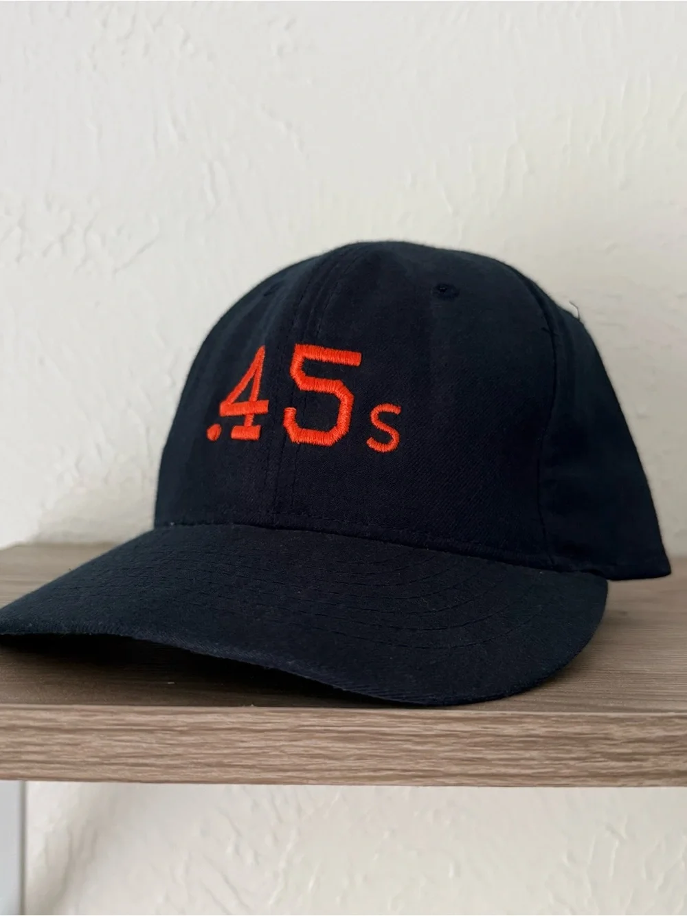 Vintage MLB Houston Colt 45s Navy Fitted Cap with Orange 